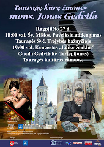 Monsinjoro Jono Gedvilos atminimui pagerbti